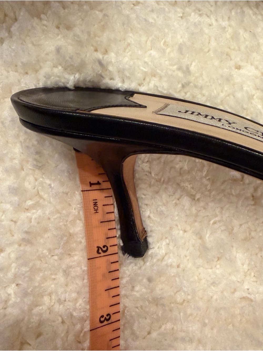 Vintage Jimmy Choo Black Patent Leather Kitten-Heel Mules - Picture 7 of 11
